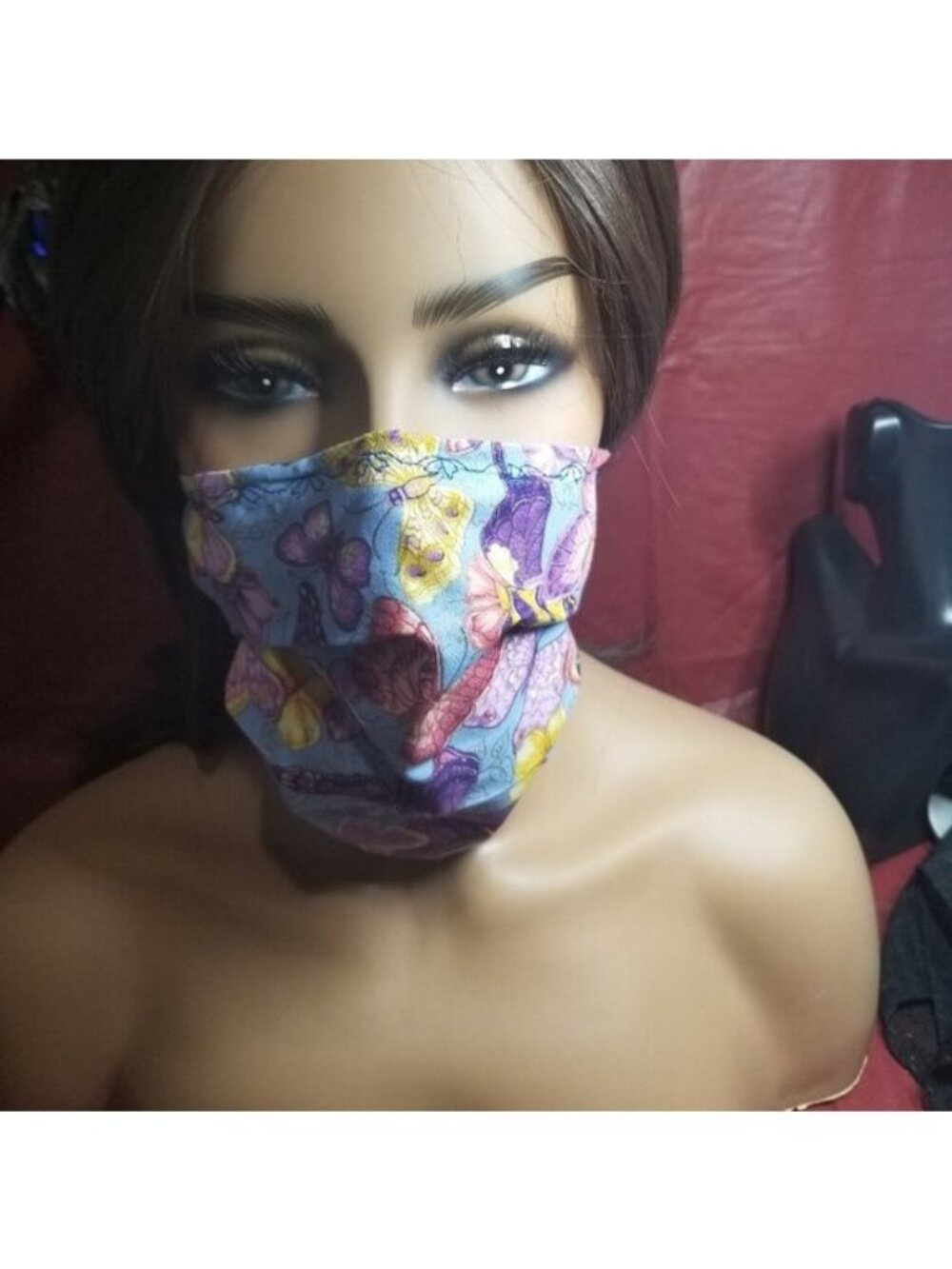 Cloth Face Mask - Silver/Copper Filters-Butterfly